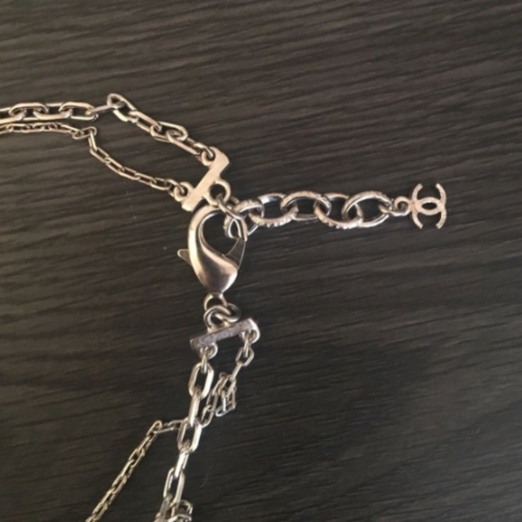 NWB Auth Chanel Silver Cross White Pearl Necklace - Picture 6 of 8